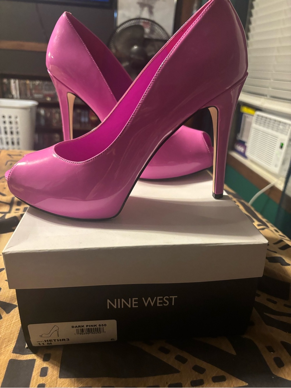 Nine West Women's Dark Pink Patent High Heel Pumps